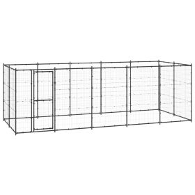 Outdoor Dog Kennel Steel 130.2 ftÂ²