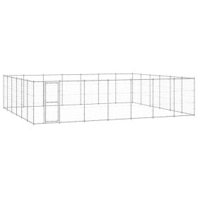 Outdoor Dog Kennel Galvanized Steel 547 ftÂ²