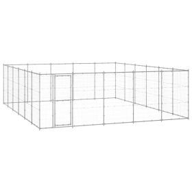 Outdoor Dog Kennel Galvanized Steel 390.7 ftÂ²