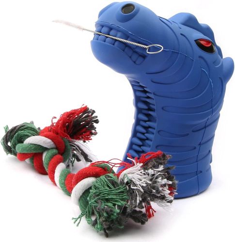 3-in-1 Interactive Dog Chew Toy with Brush and Rope 3-in-1 Interactive Dog Chew Toy with Brush and Rope