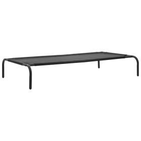 Elevated Dog Bed Black L Textilene