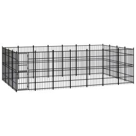 Outdoor Dog Kennel Steel 277.7 ftÂ²