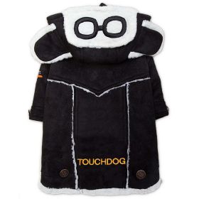 Touchdog 'Tuskegee' Aero-Vintage Designer Dog Coat (Color: Black, size: X-Small)